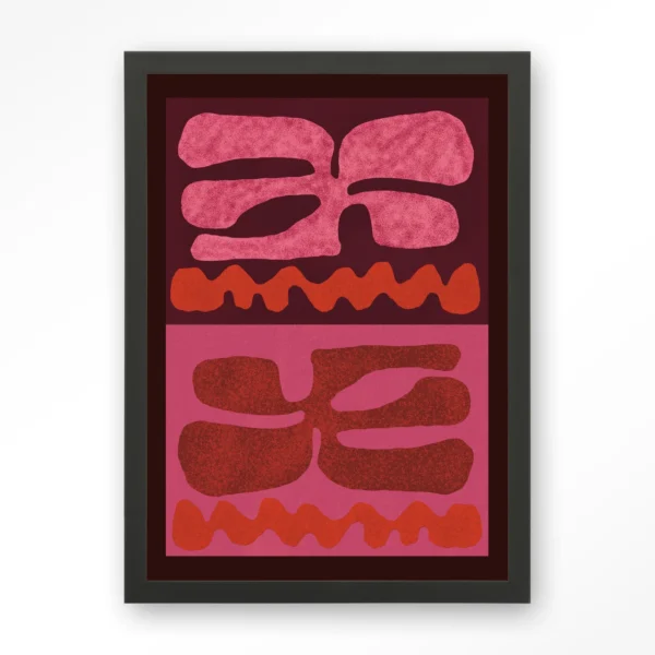 25220-groovy-pink-art-print-wooden-frame-black Groovy Pink - Art print