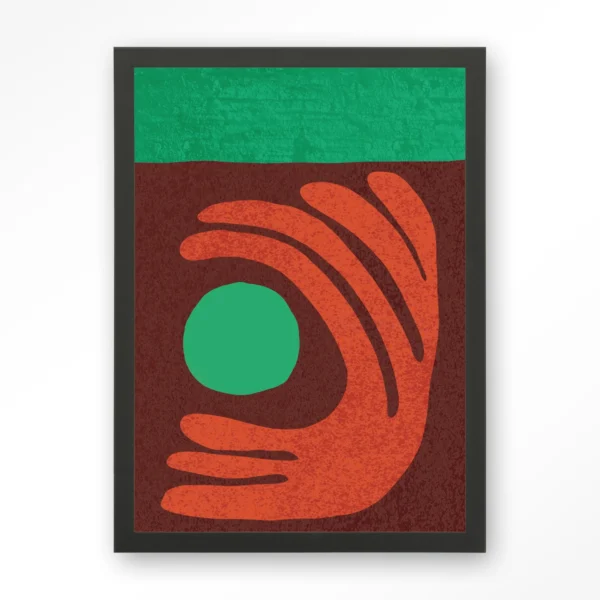 25222-elements-green-art-print-wooden-frame-black Elements Green - Art print