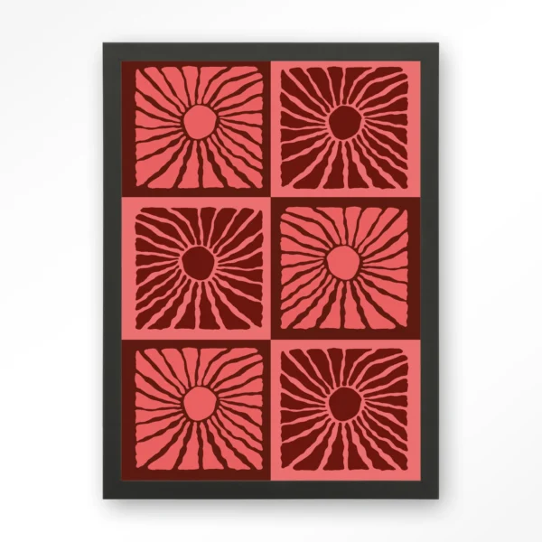 25224-suns-in-pink-art-print-wooden-frame-black Suns In Pink - Art print