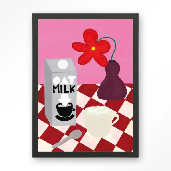 25228-oatmilk-morning-art-print-wooden-frame-black Oatmilk Morning - Art print