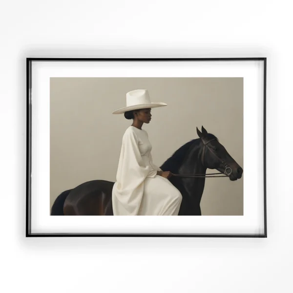 25234-beige-rider-art-print-acrylic-frame-black Beige Rider - Art print