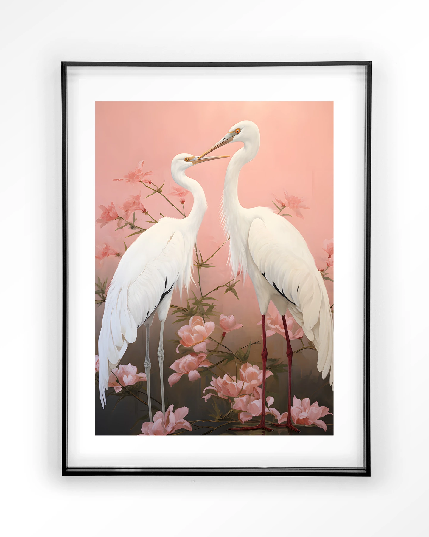 Pink Love Birds - Art print