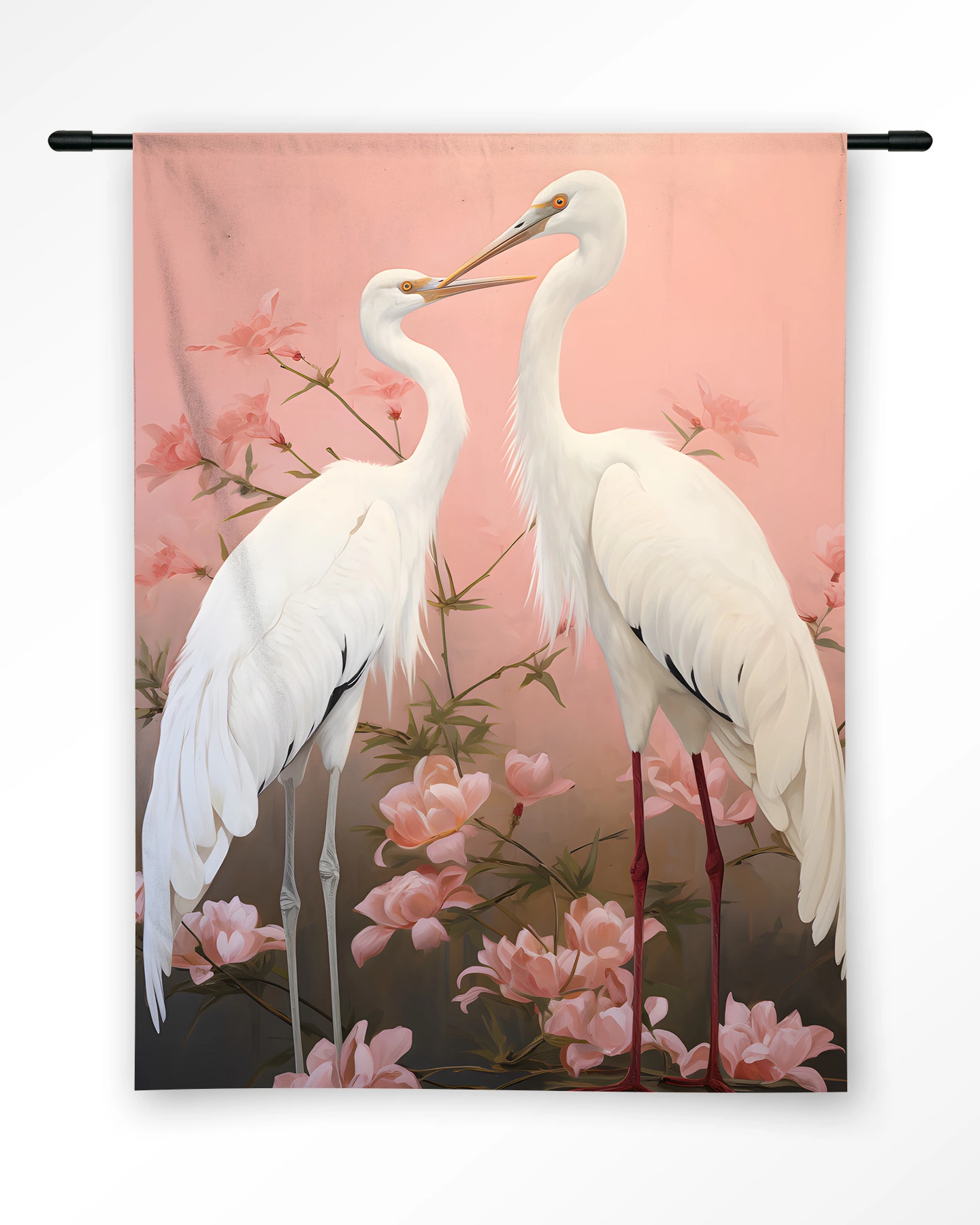 Pink Love Birds - Wandkleed - Afbeelding 8