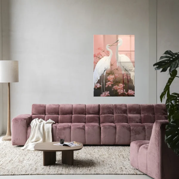 25235-pink-love-birds-glas-1 Pink Love Birds - Glas