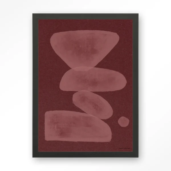 25240-elementa-burgundy-1-art-print-wooden-frame-black Elementa Burgundy 1 - Art print
