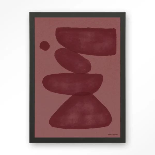 25241-elementa-burgundy-2-art-print-wooden-frame-black Elementa Burgundy 2 - Art print
