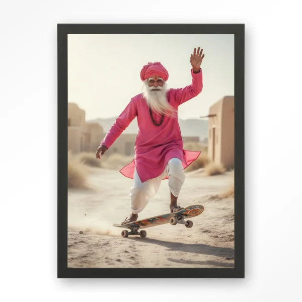 25262-skating-glory-art-print-wooden-frame-black Skating Glory - Art print