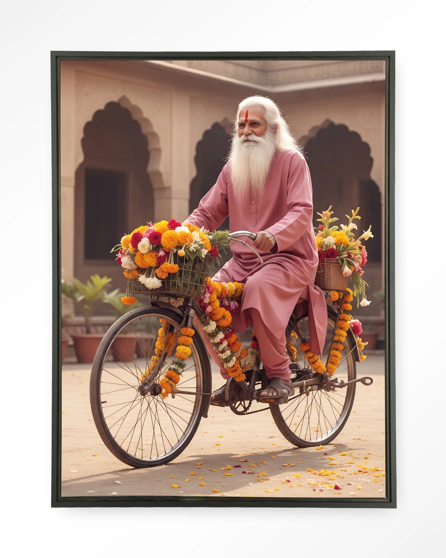 Flower Bike - Wandkleed - Afbeelding 4