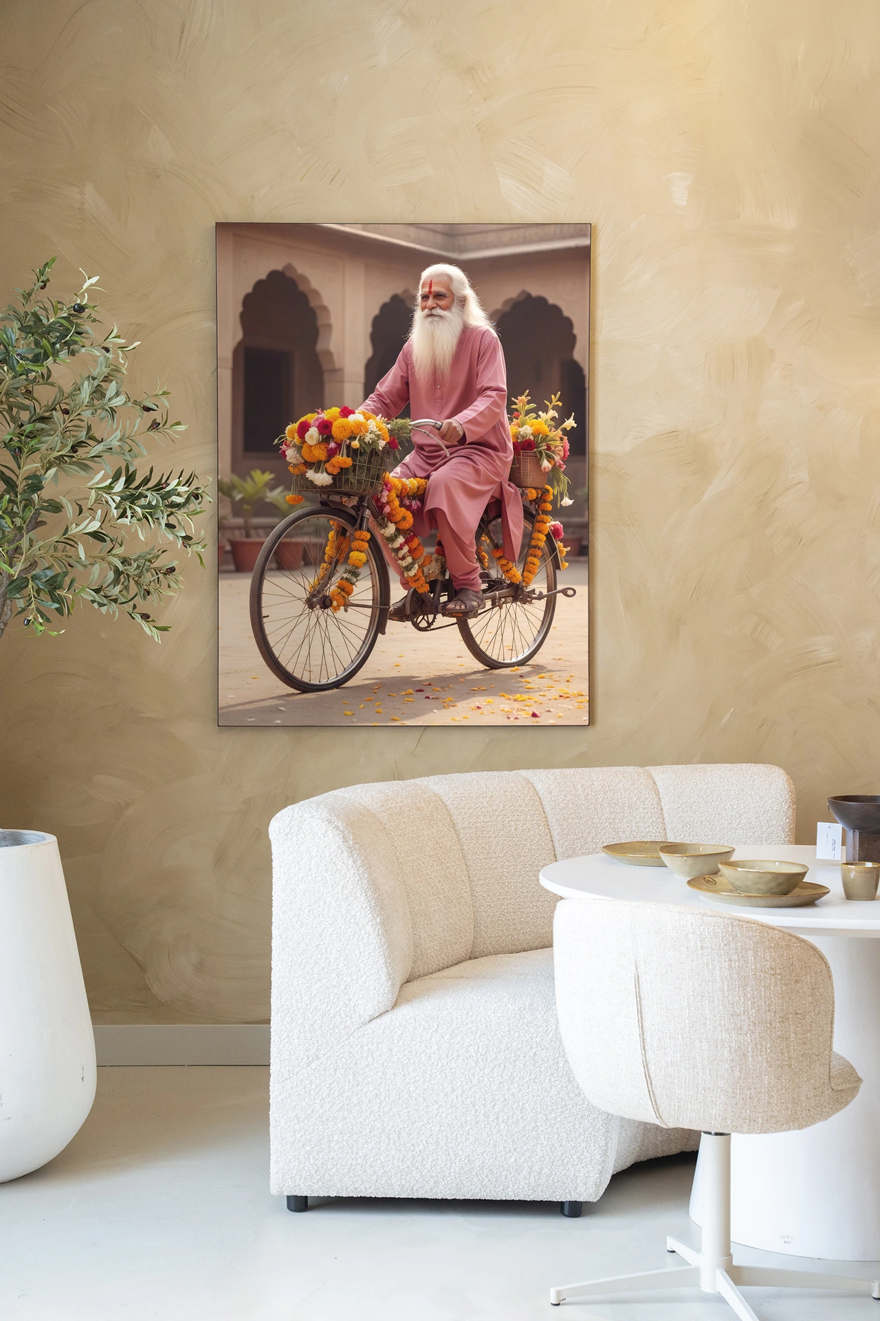 Flower Bike - Wandkleed - Afbeelding 3