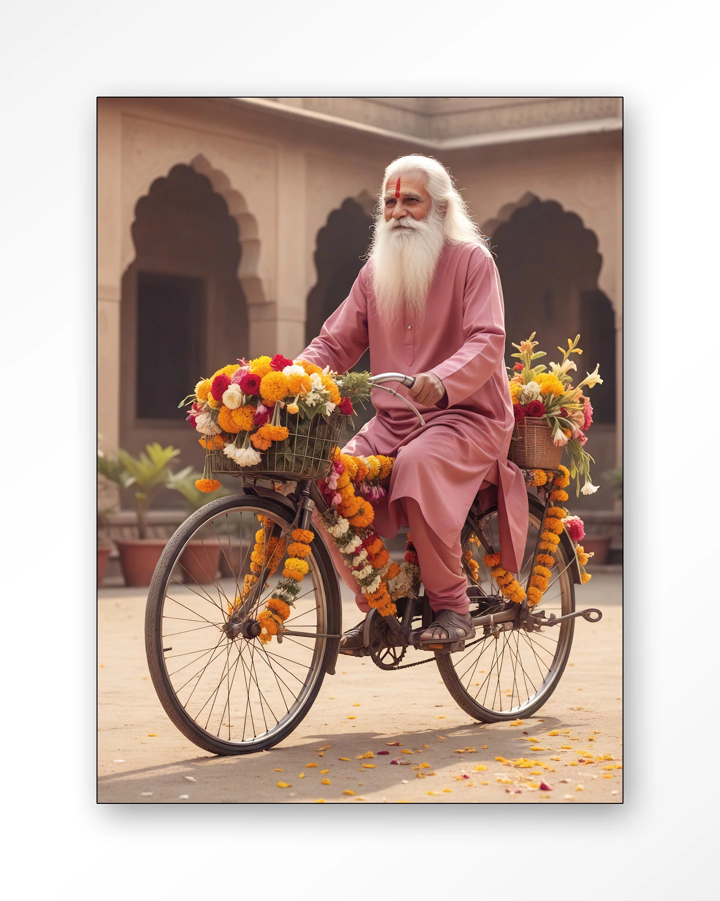 Flower Bike - Wandkleed - Afbeelding 6