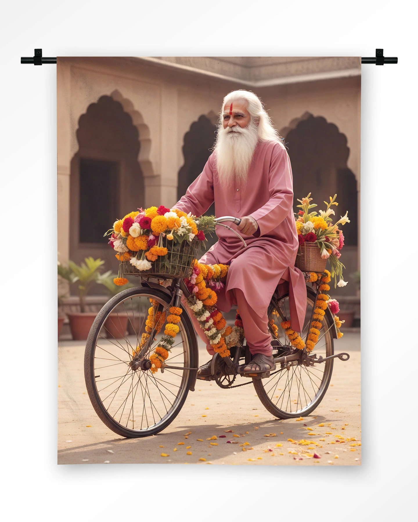 Flower Bike - Wandkleed - Afbeelding 8