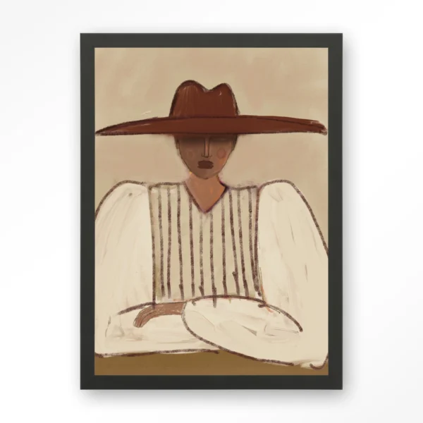 25285-sunhat-art-print-wooden-frame-black Sunhat - Art print