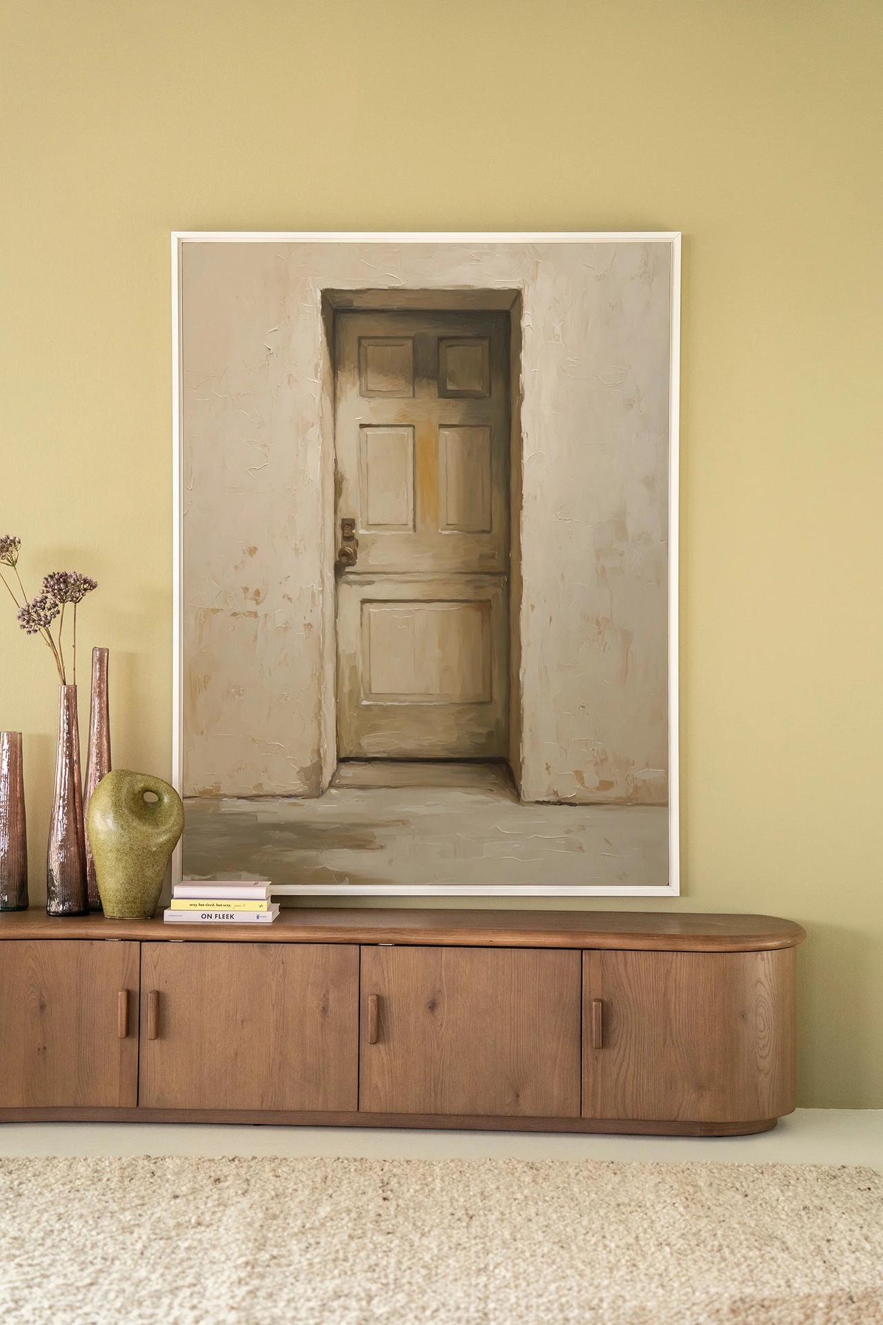 Beige Door - Wandkleed