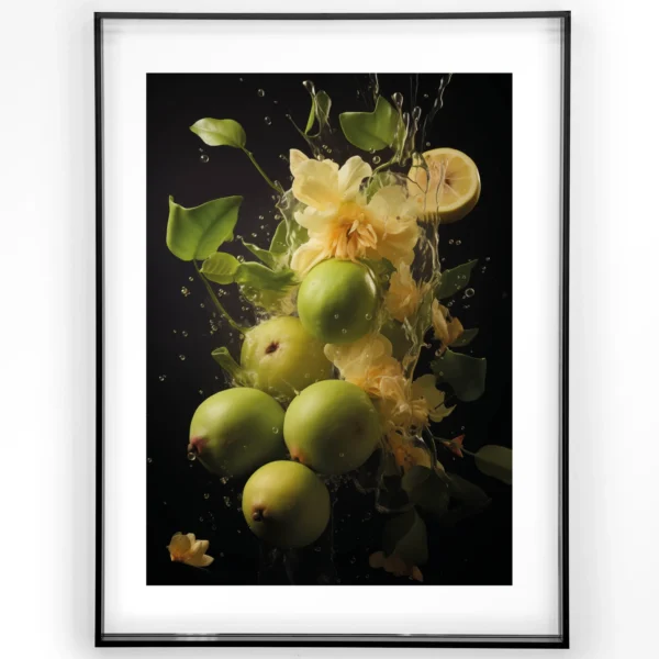 Green Fruit Explosion - Art print