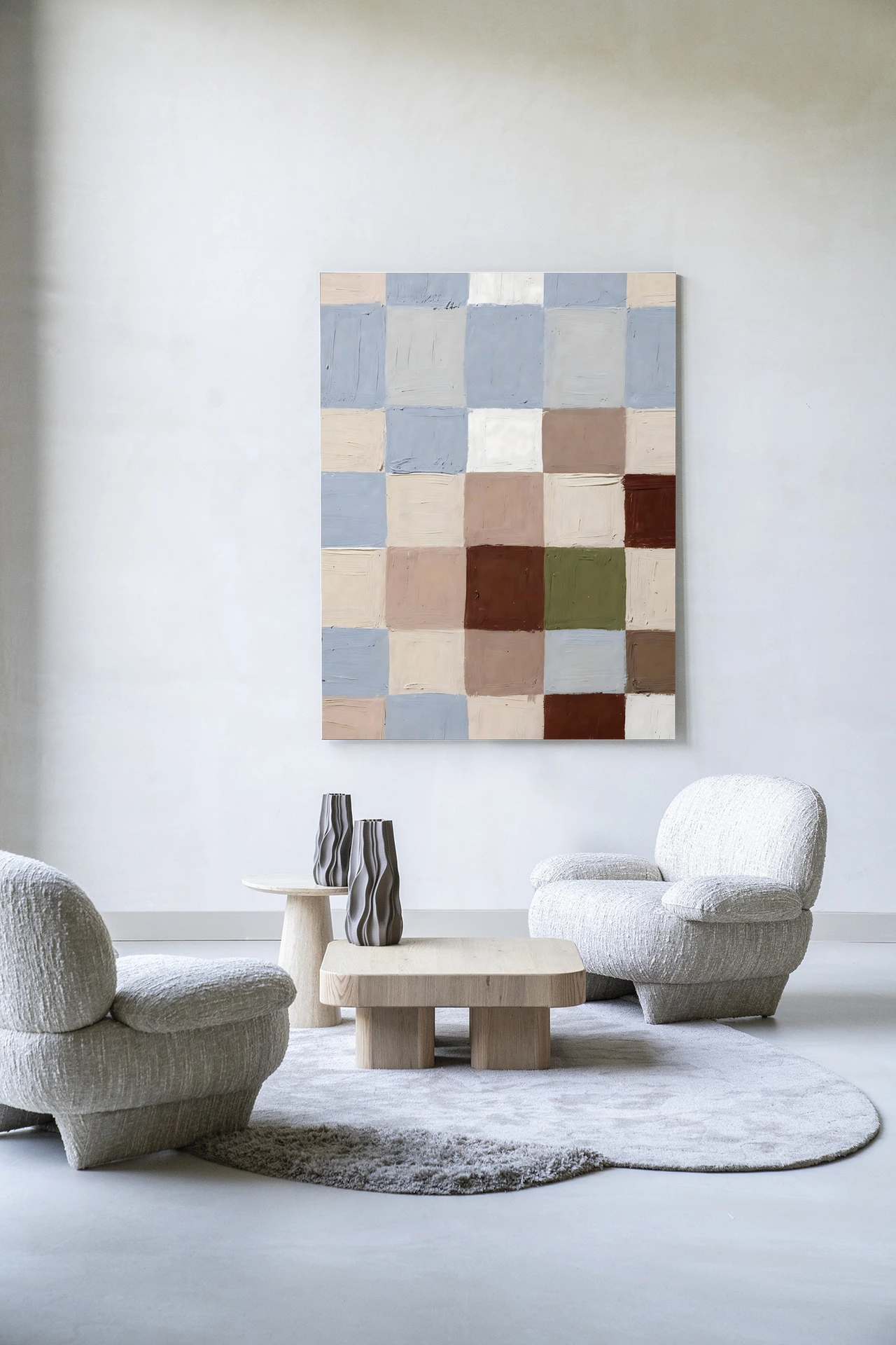 Blue Blocks - Wandkleed