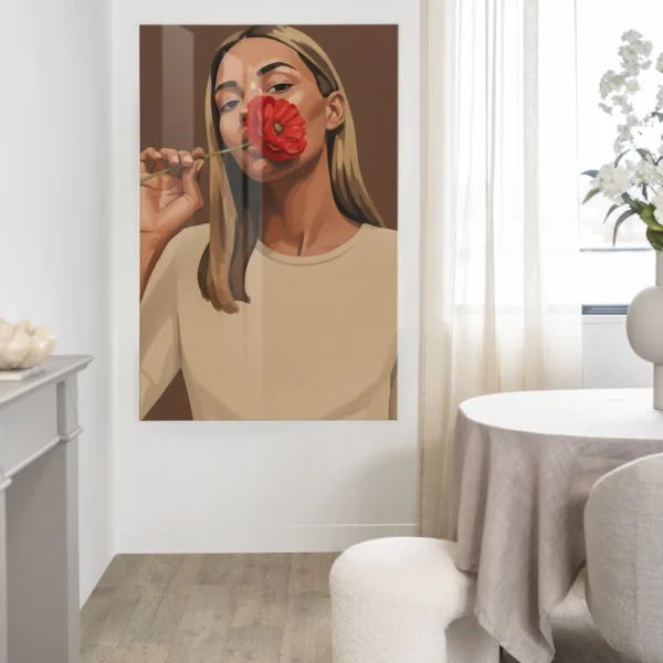 Red Poppy Girl - Glas