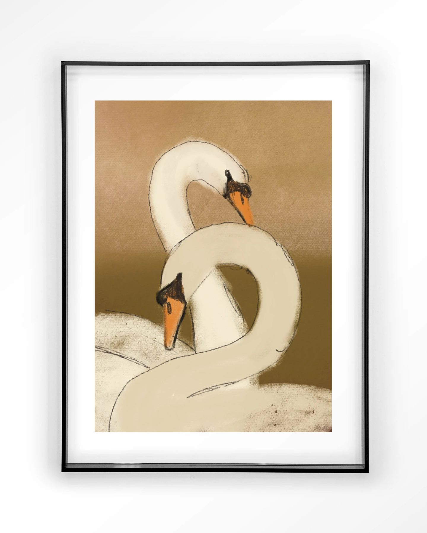 Swan Lake Green - Art print