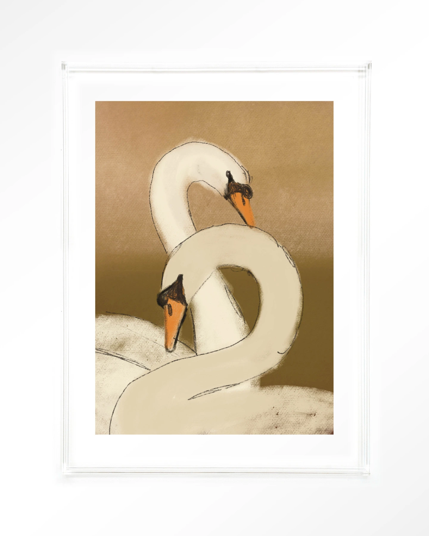 Swan Lake Green - Art print - Afbeelding 2