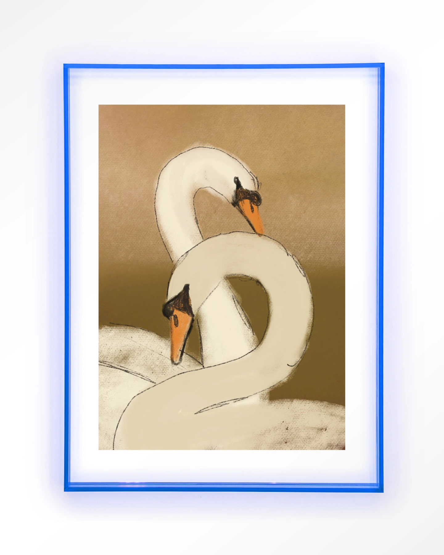 Swan Lake Green - Art print - Afbeelding 3