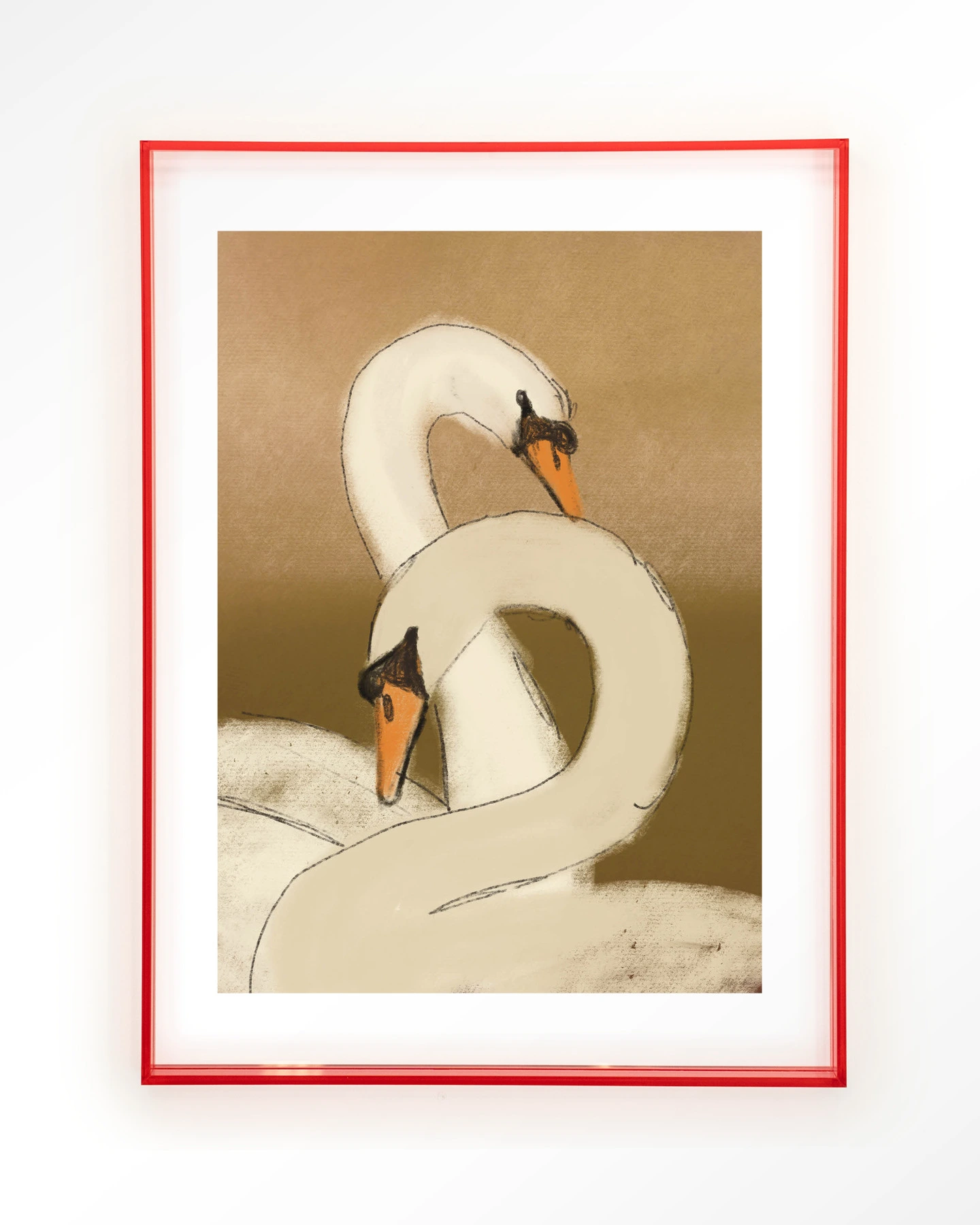 Swan Lake Green - Art print - Afbeelding 4