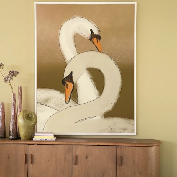 Swan Lake Green - Wandkleed
