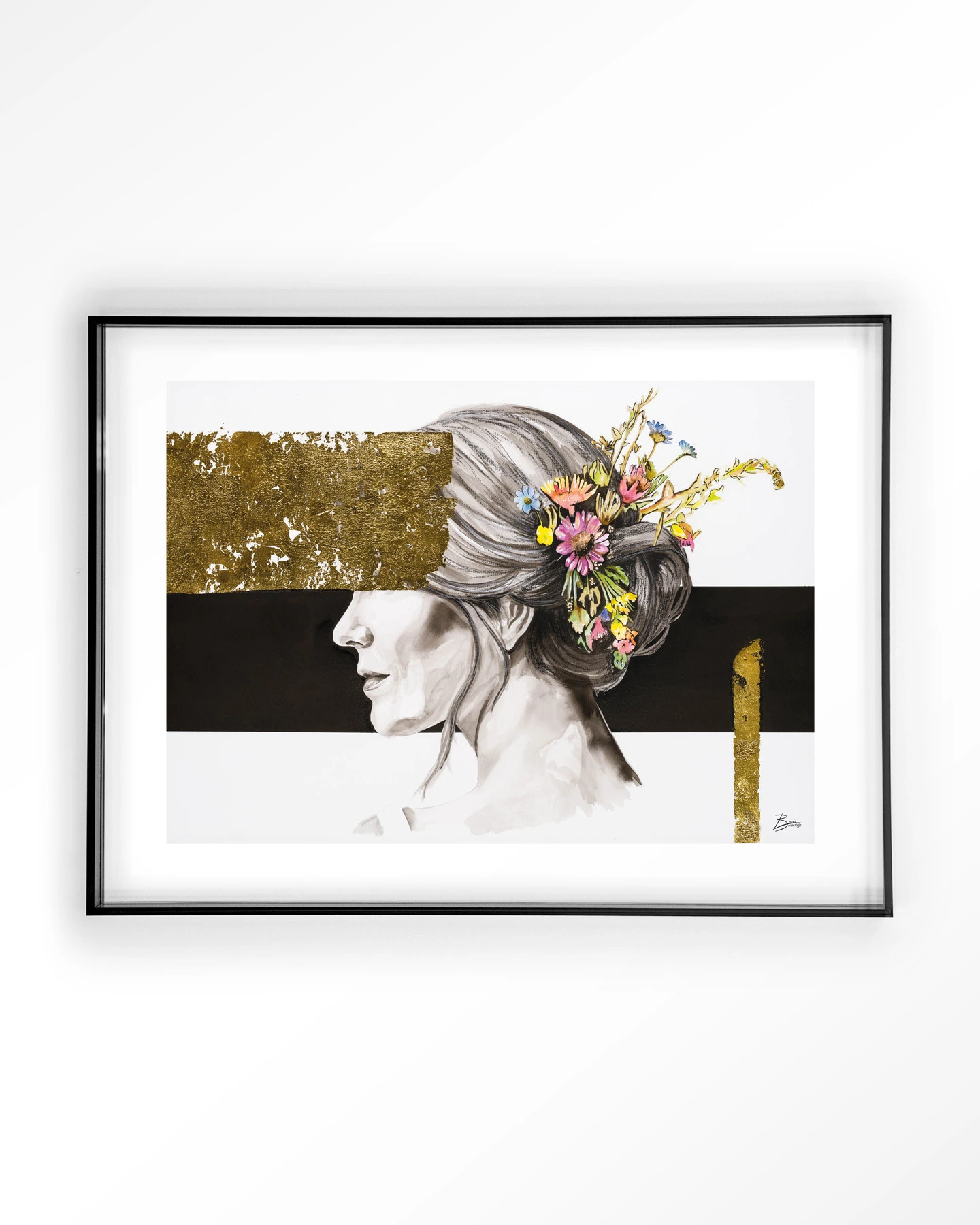 Blooming In Gold - Art print - Afbeelding 9