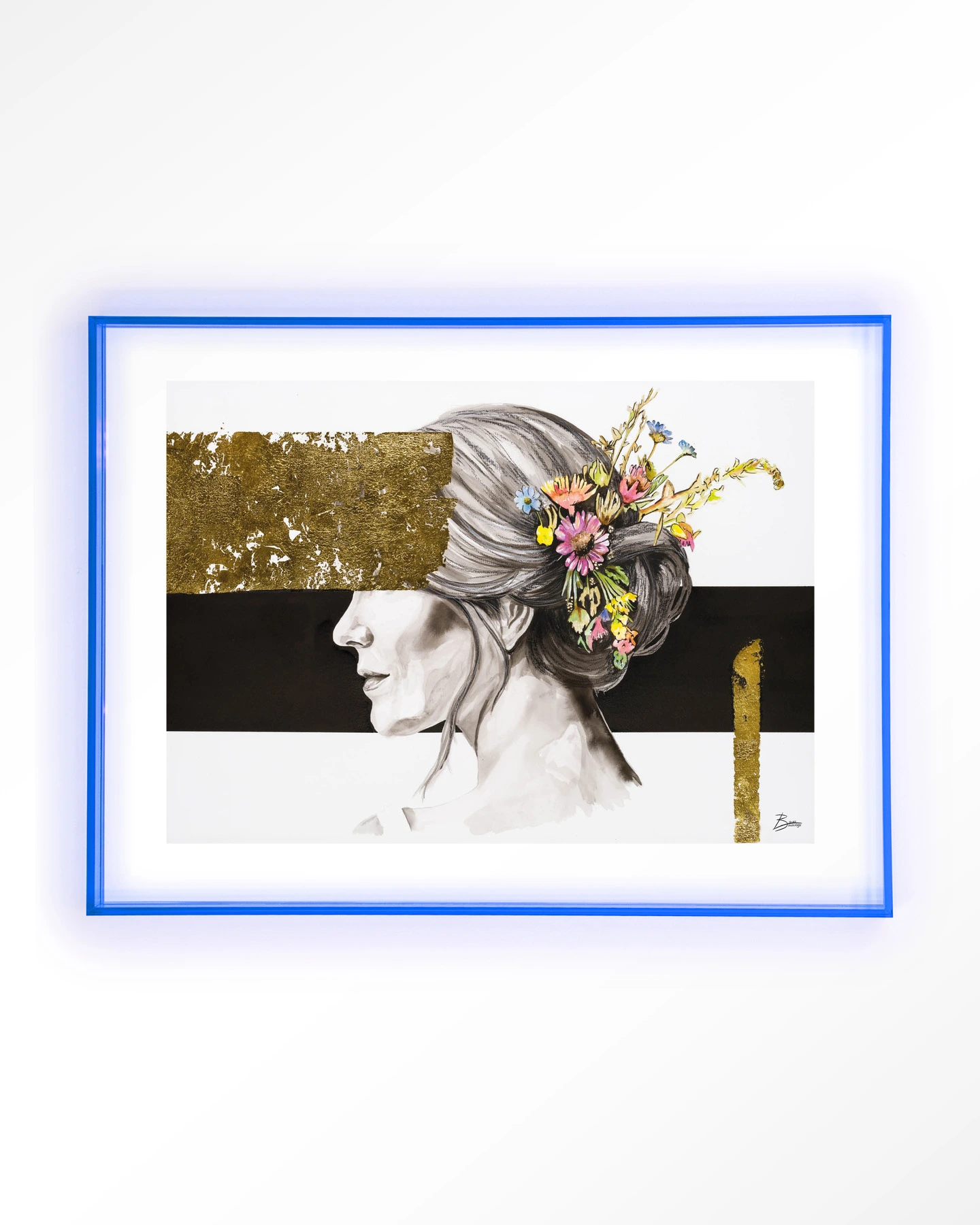 Blooming In Gold - Art print - Afbeelding 12