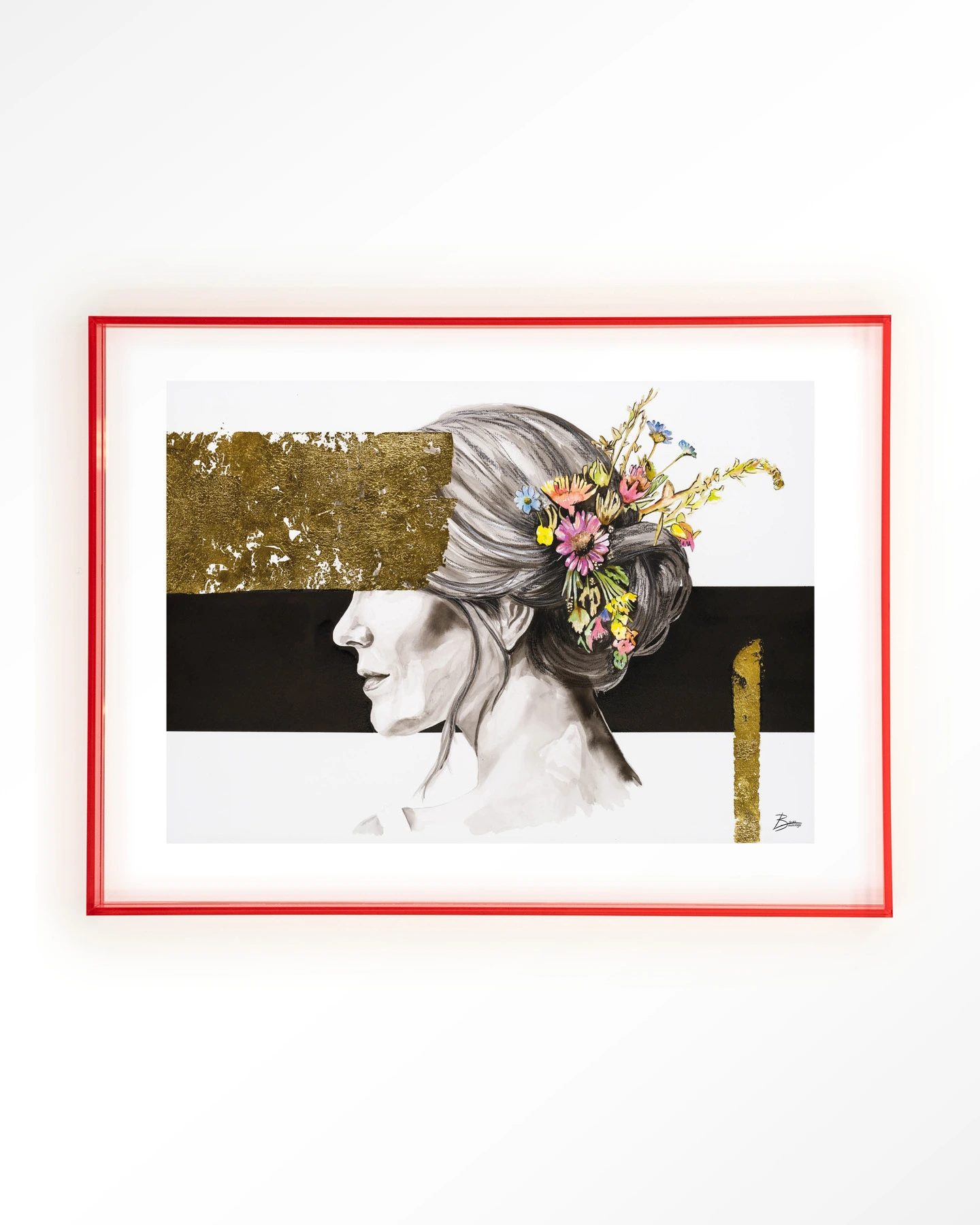Blooming In Gold - Art print - Afbeelding 11