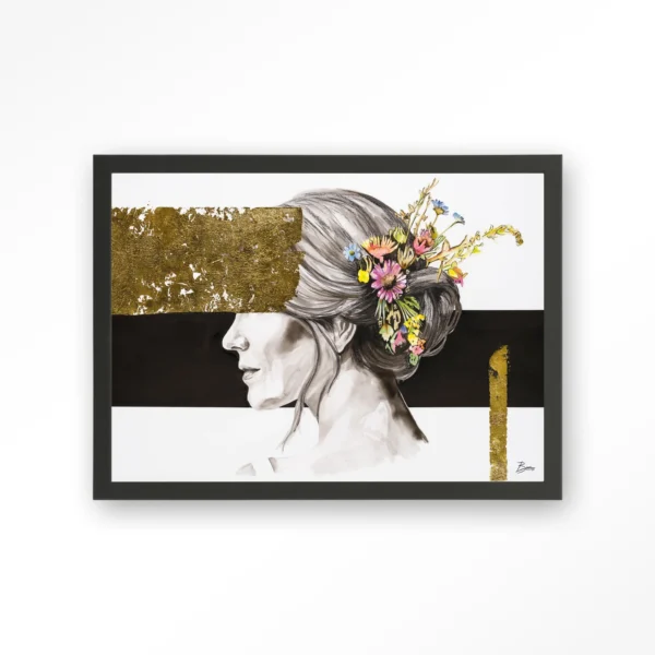 Blooming In Gold - Art print