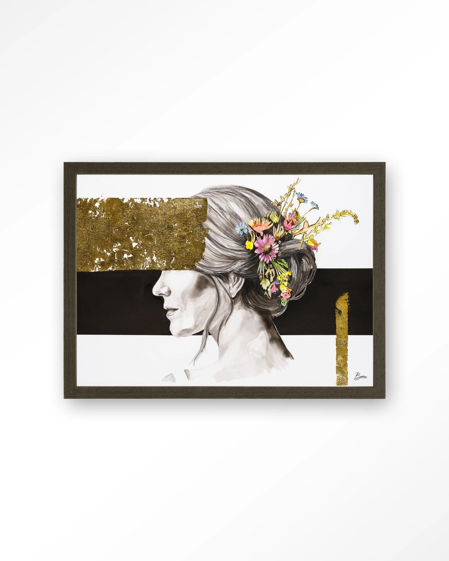 Blooming In Gold - Art print - Afbeelding 3