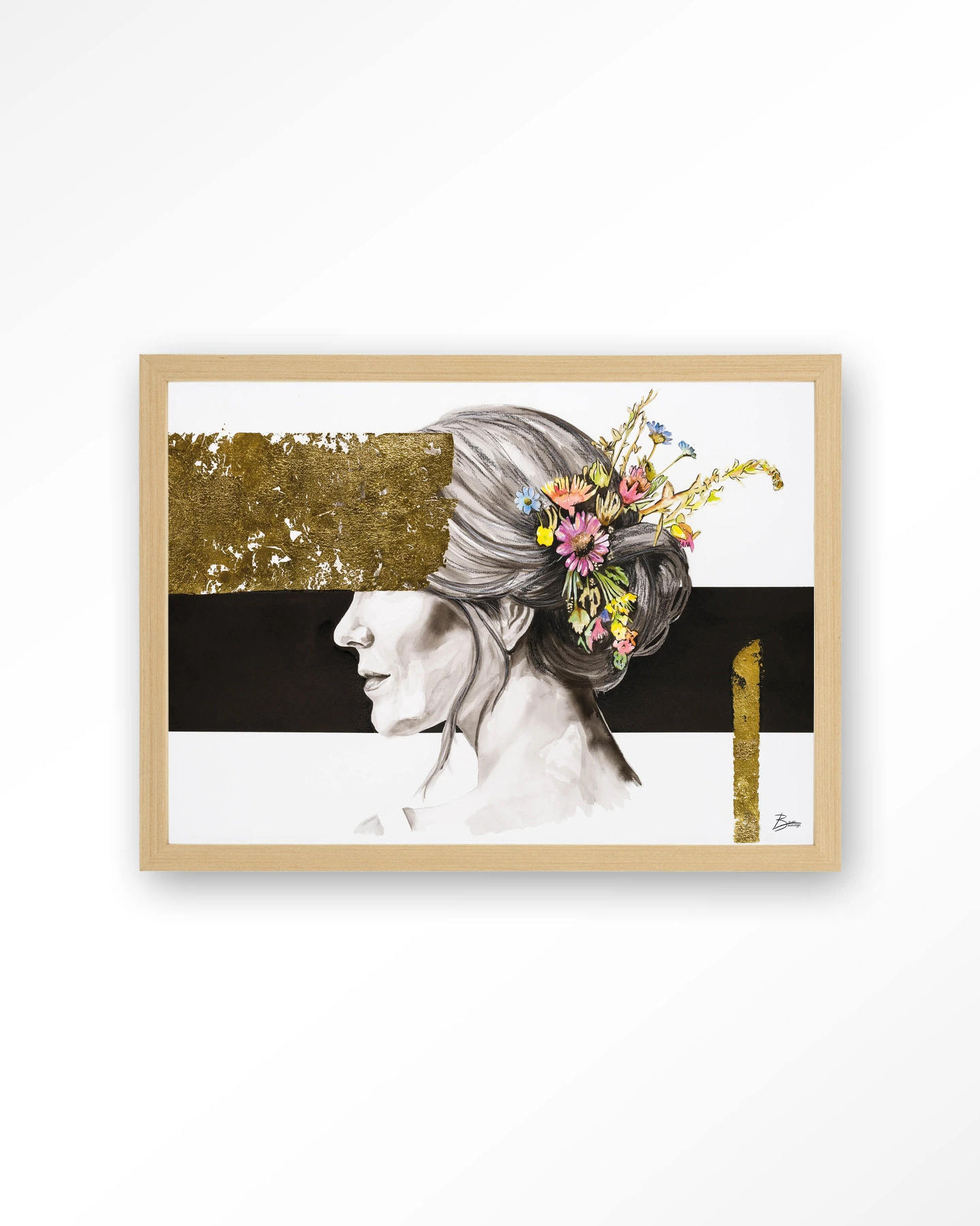 Blooming In Gold - Art print - Afbeelding 4