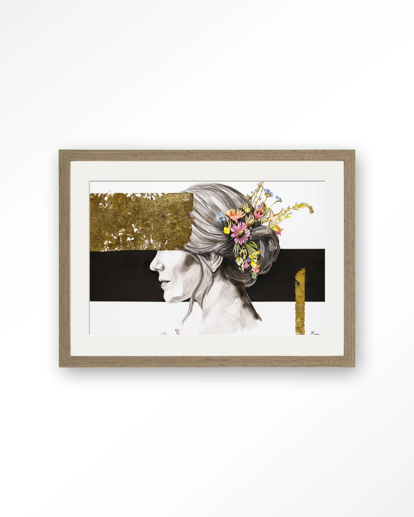 Blooming In Gold - Art print - Afbeelding 6