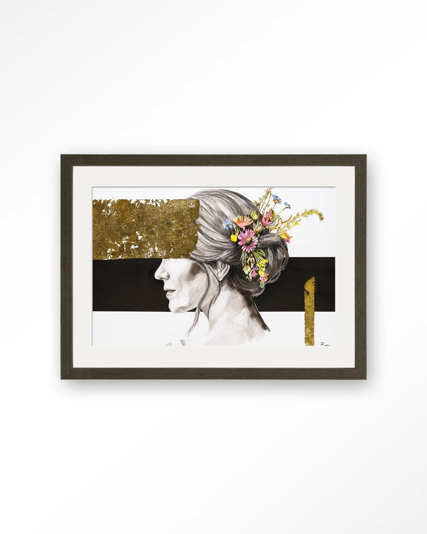 Blooming In Gold - Art print - Afbeelding 7