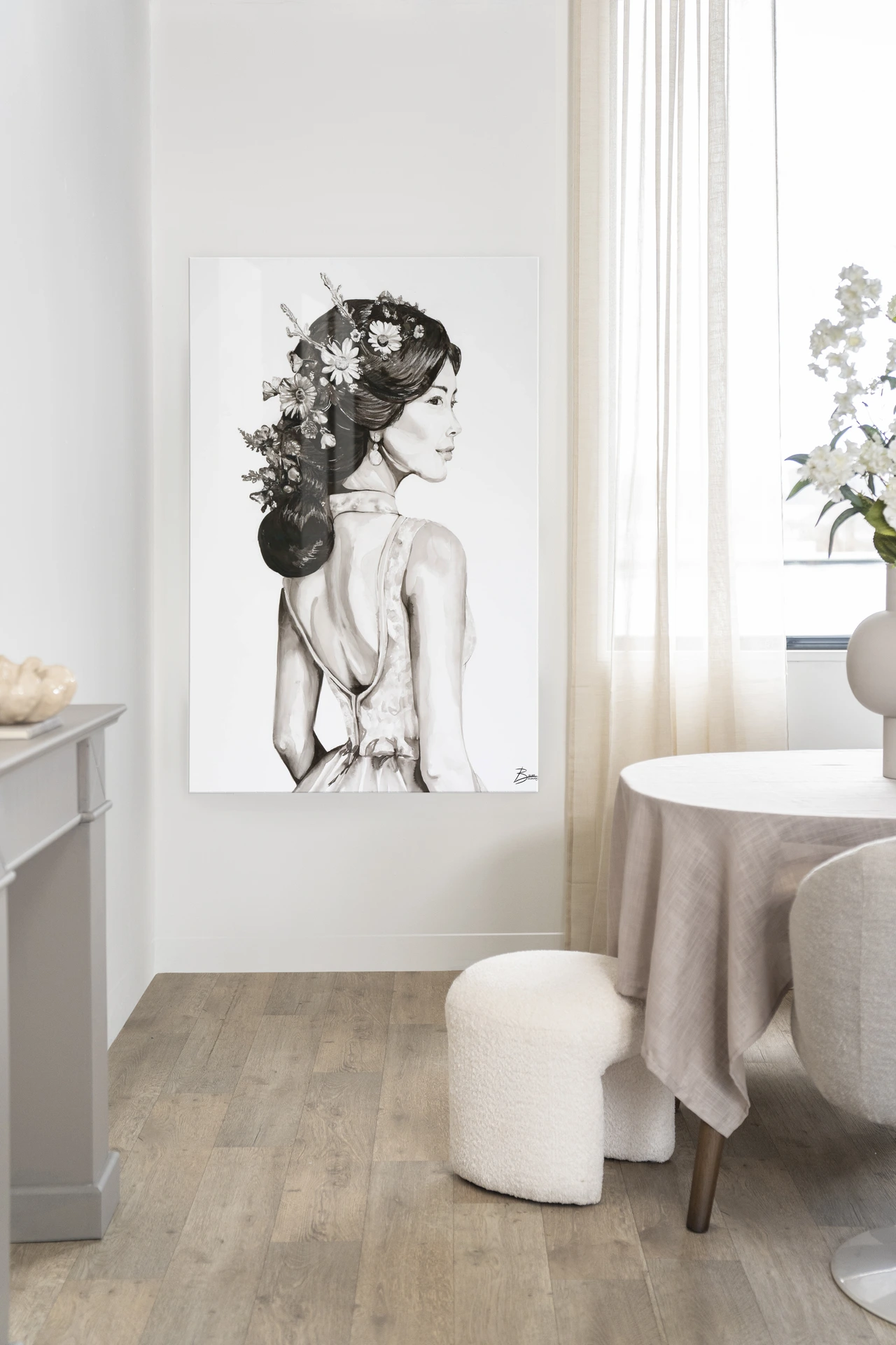 Lady With Blossom - Glas