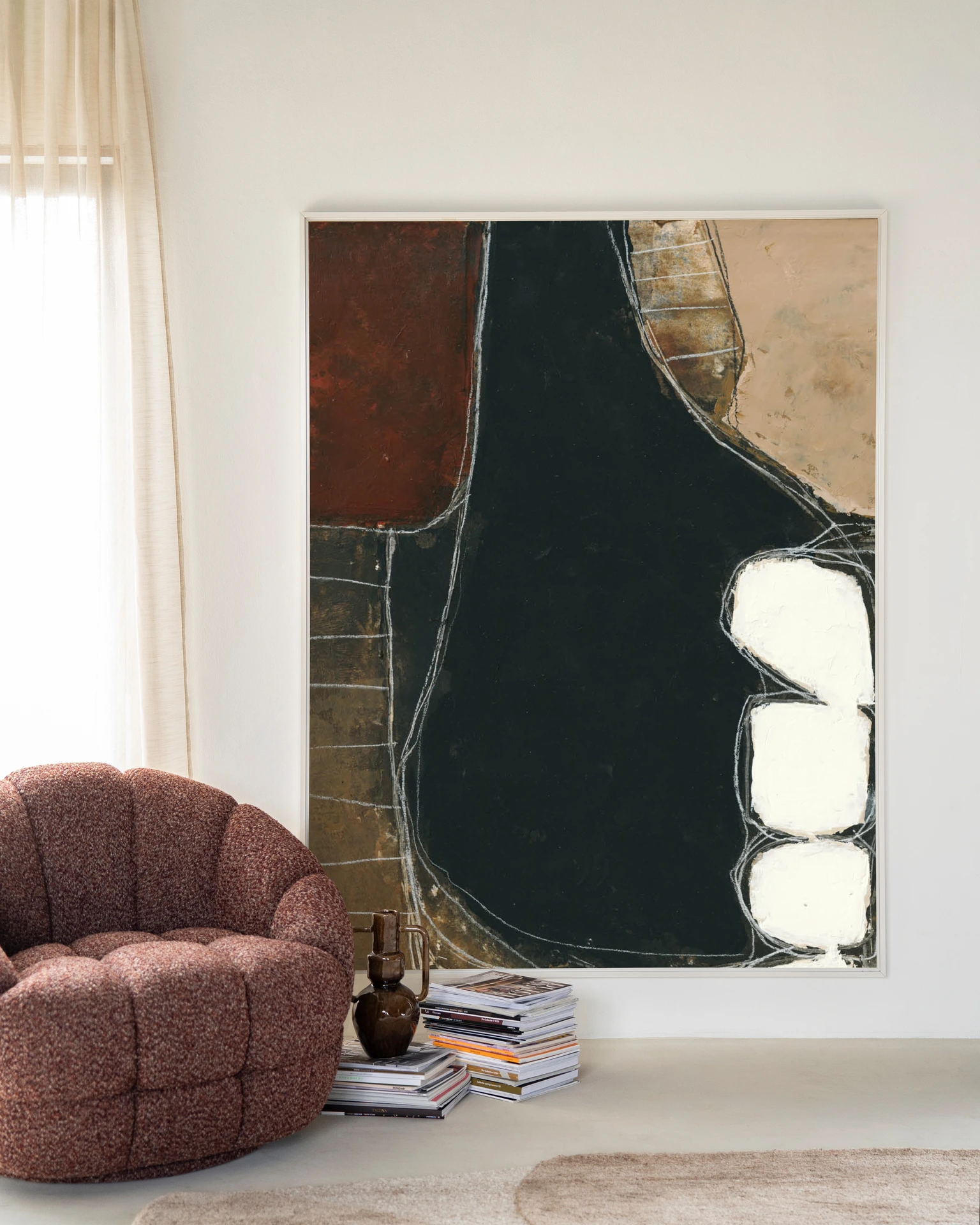 Abstract 10 - Wandkleed - Afbeelding 3