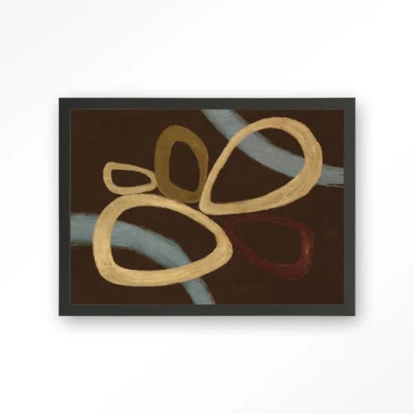 Ring Of Abstraction Brown - Art print