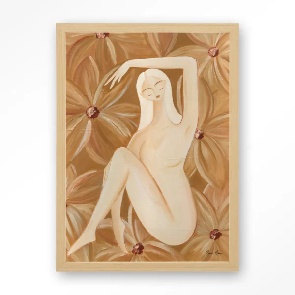 25405-freely-blooming-art-print-wooden-frame-natural Freely Blooming - Art print