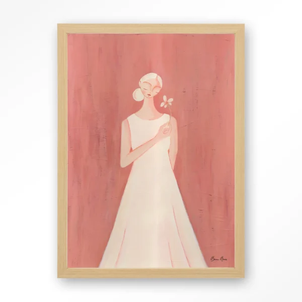25407-polly-art-print-wooden-frame-natural Polly - Art print