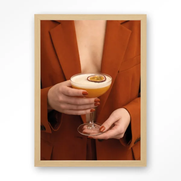 25408-pornstar-martini-art-print-wooden-frame-natural Pornstar Martini - Art print