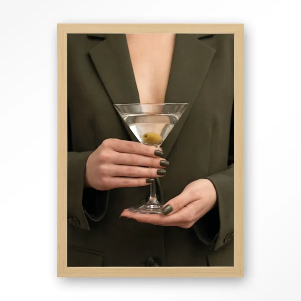 25409-classic-martini-art-print-wooden-frame-natural Classic Martini - Art print