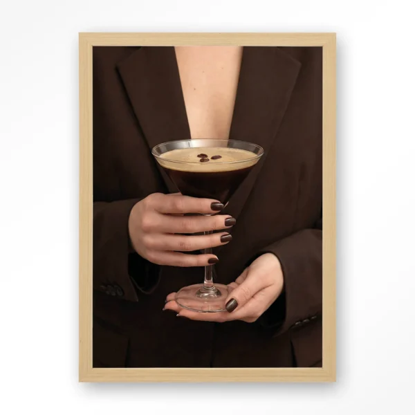 25410-espresso-martini-art-print-wooden-frame-natural Espresso Martini - Art print