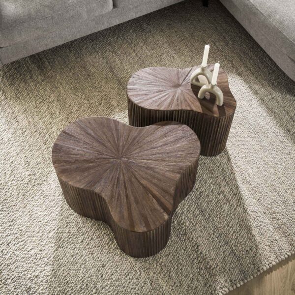 2724_19R_1 Salontafel Maya Teak shamrock set/2