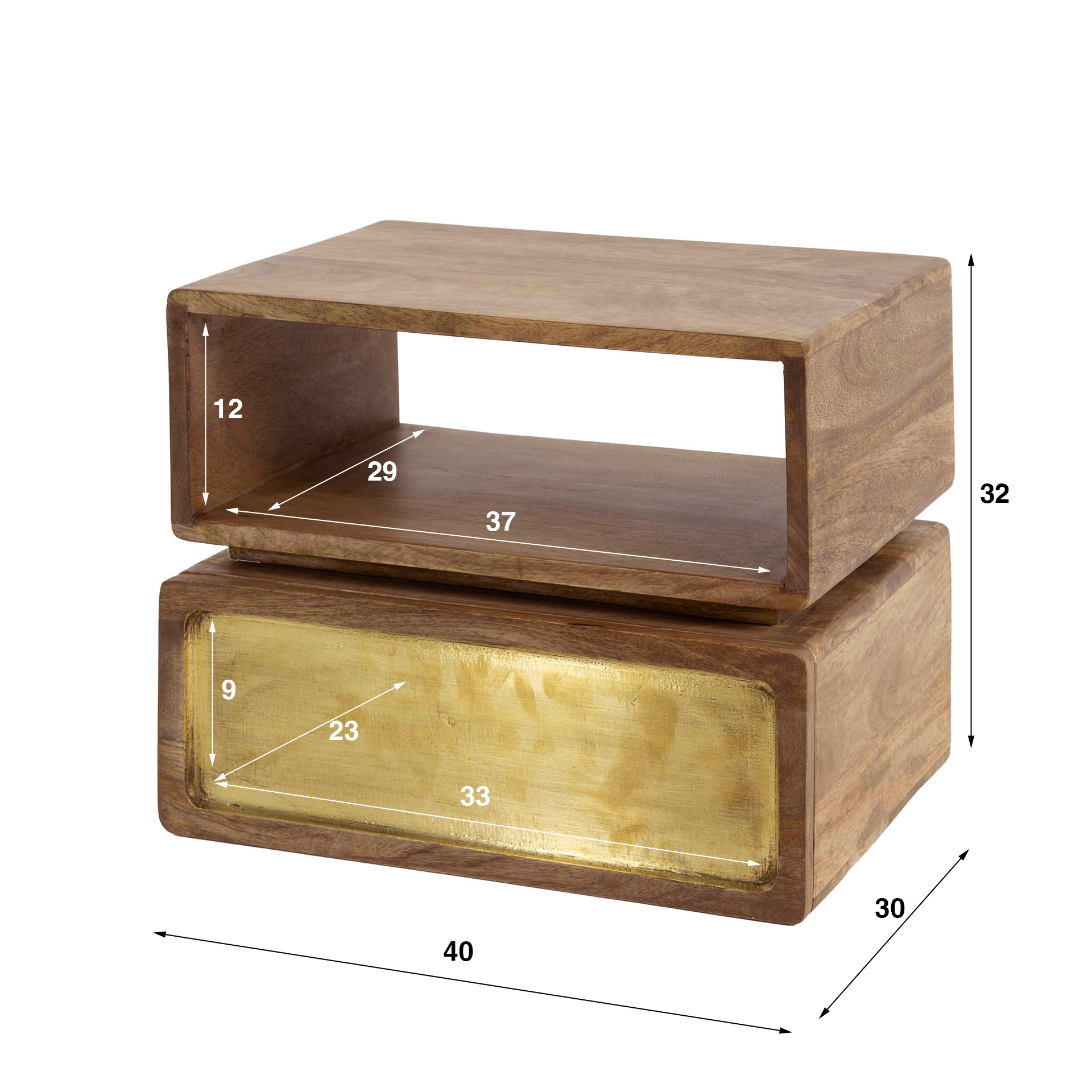 Nachtkastje Brass 1L - Afbeelding 5