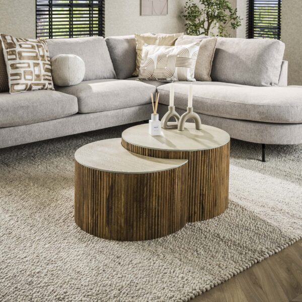 Salontafel Nuovo half rond set/2