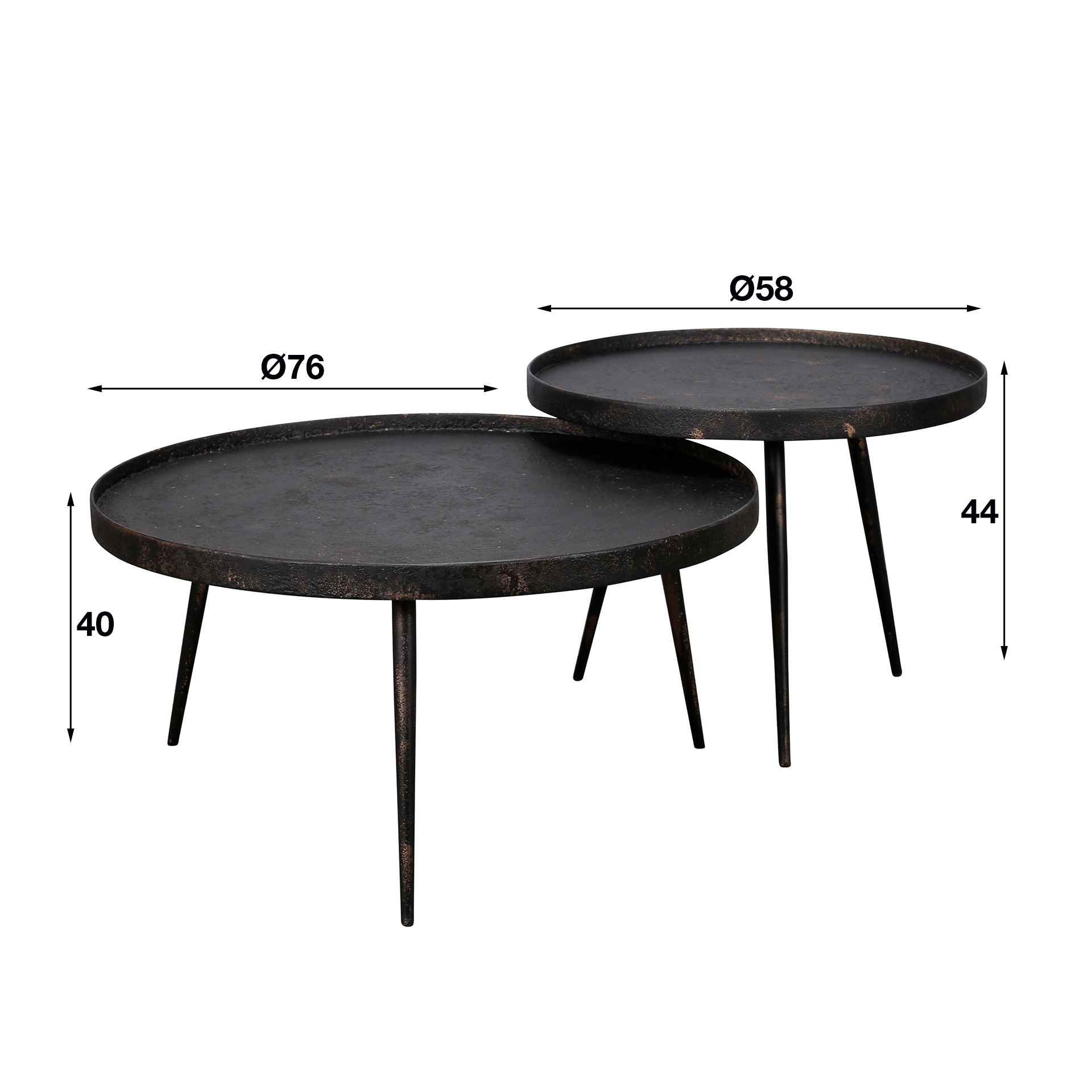 Salontafel Metallic rond set/2 - Afbeelding 8