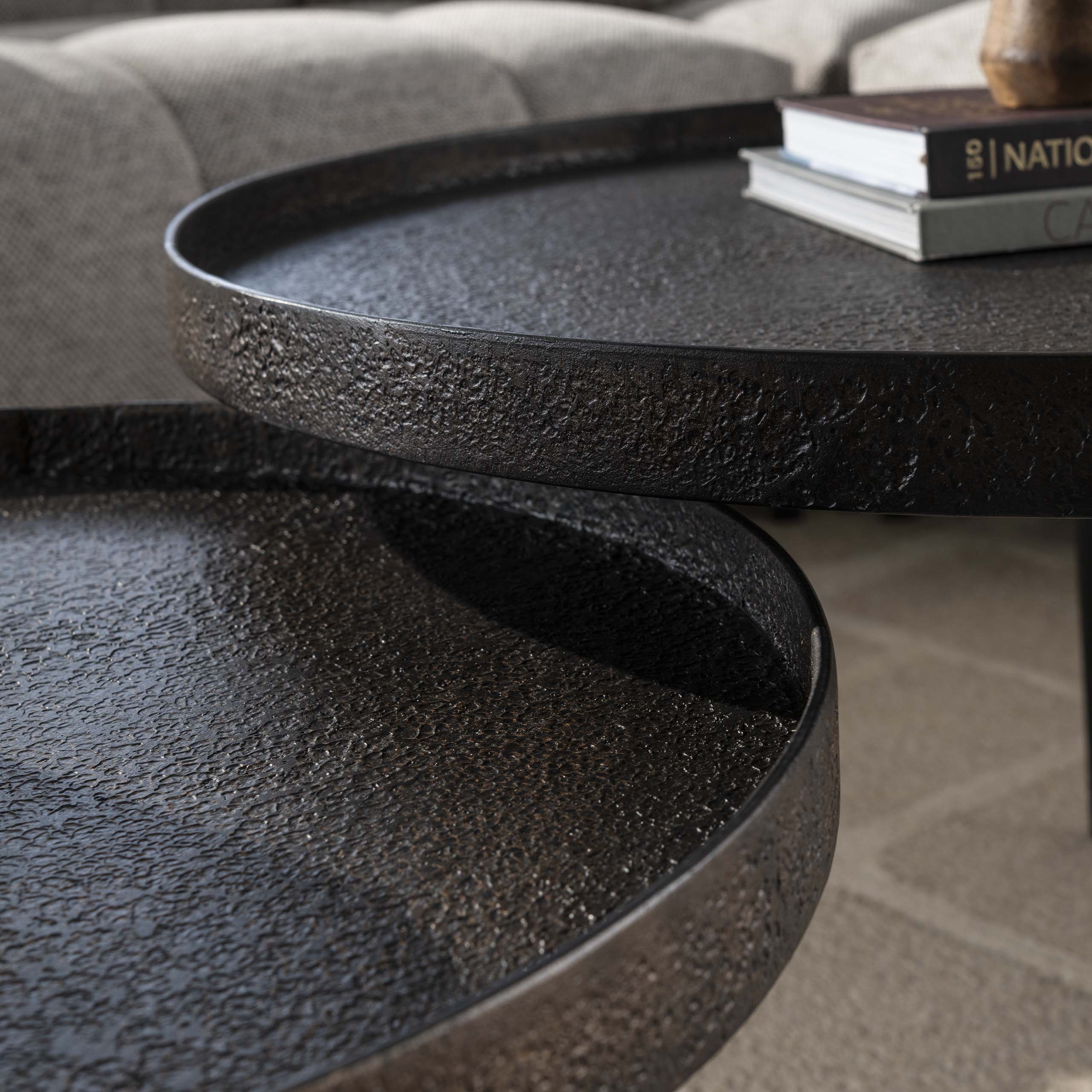 Salontafel Metallic rond set/2 - Afbeelding 2