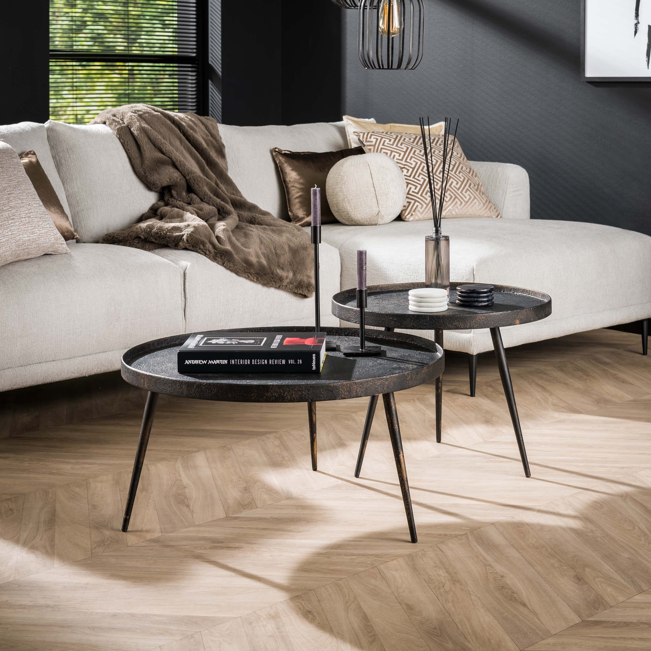 Salontafel Metallic rond set/2 - Afbeelding 4