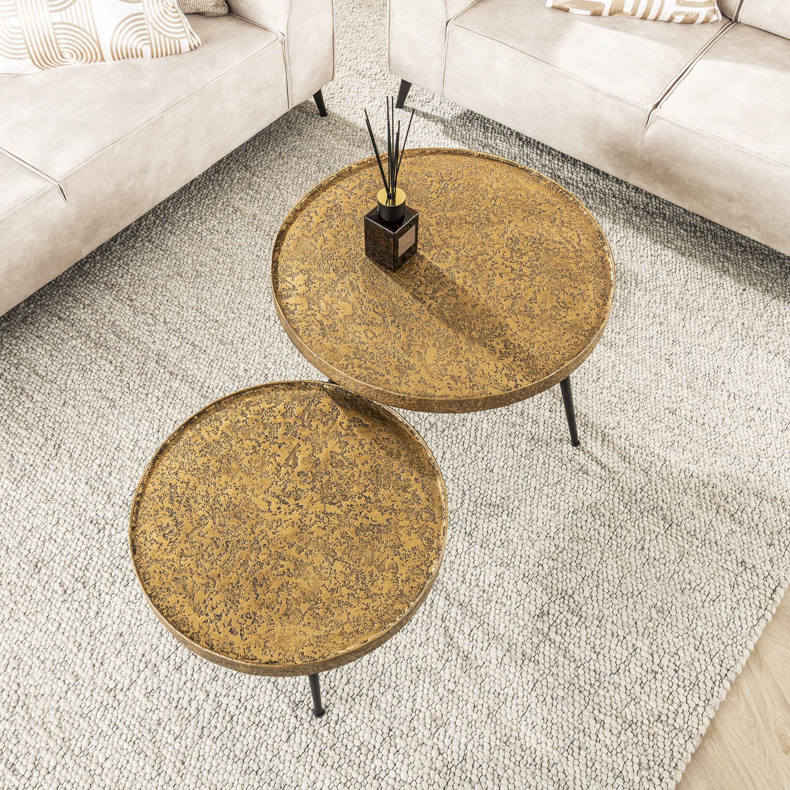 Salontafel Metallic rond set/2 - Afbeelding 2