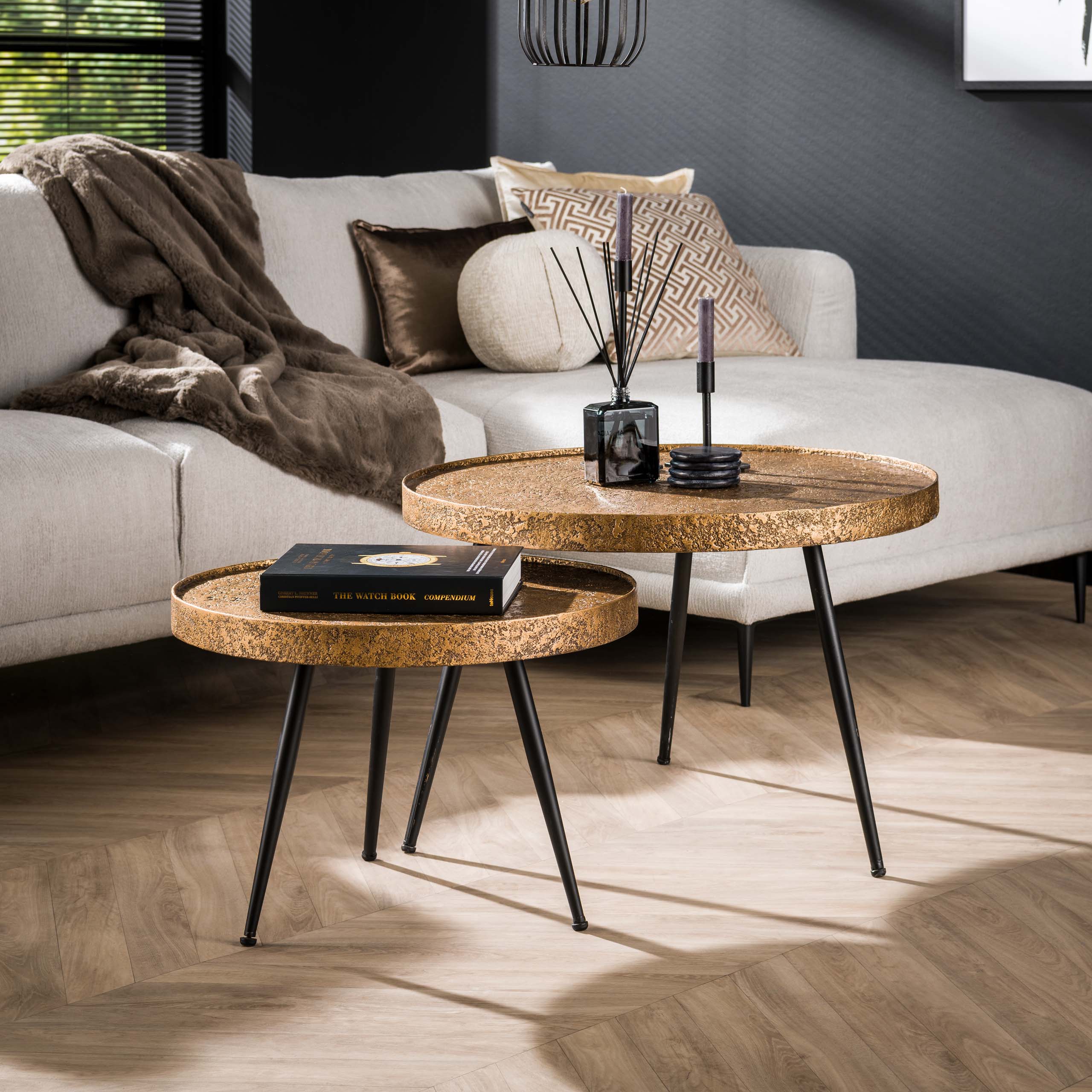 Salontafel Metallic rond set/2 - Afbeelding 3