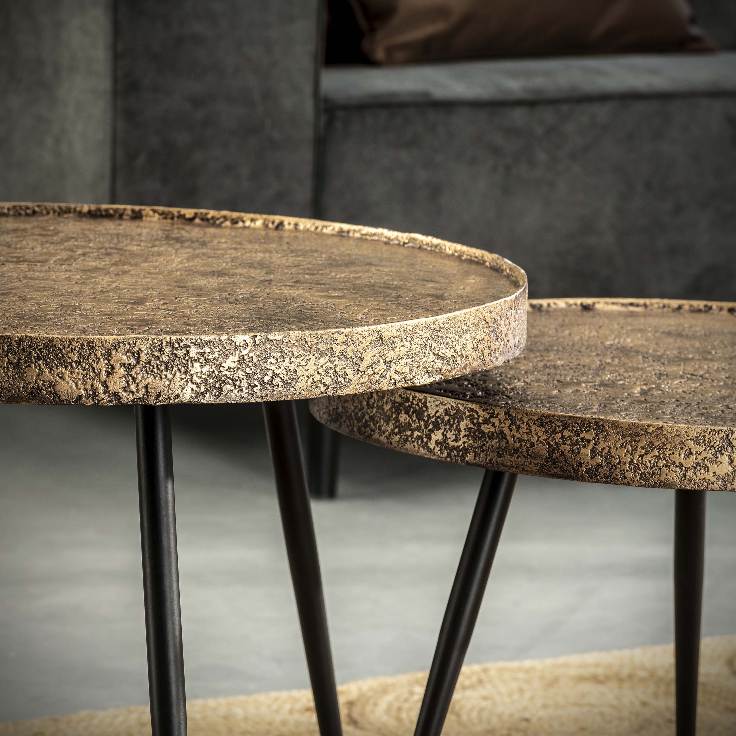 Salontafel Metallic rond set/2 - Afbeelding 5